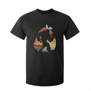 Bigfoot Easter T Shirt For Kid Bunny Sasquatch Eggs Retro TS10 Black Print Your Wear