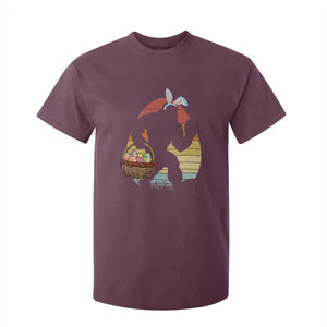 Bigfoot Easter T Shirt For Kid Bunny Sasquatch Eggs Retro TS10 Maroon Print Your Wear