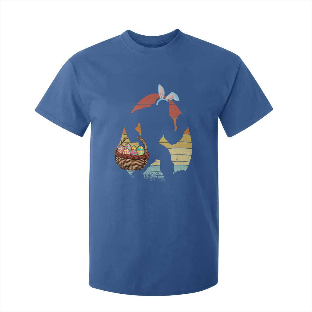 Bigfoot Easter T Shirt For Kid Bunny Sasquatch Eggs Retro TS10 Royal Blue Print Your Wear