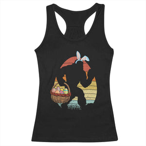 Bigfoot Easter Racerback Tank Top Bunny Sasquatch Eggs Retro TS10 Black Print Your Wear