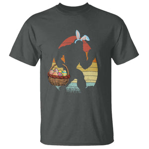 Bigfoot Easter T Shirt Bunny Sasquatch Eggs Retro TS10 Dark Heather Print Your Wear