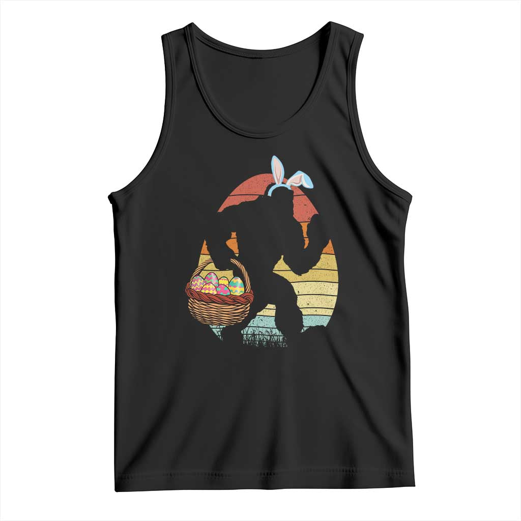 Bigfoot Easter Tank Top Bunny Sasquatch Eggs Retro TS10 Black Print Your Wear
