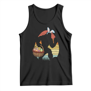 Bigfoot Easter Tank Top Bunny Sasquatch Eggs Retro TS10 Black Print Your Wear