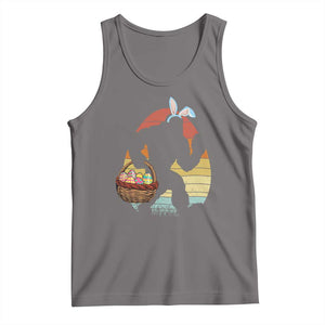 Bigfoot Easter Tank Top Bunny Sasquatch Eggs Retro TS10 Deep Heather Print Your Wear