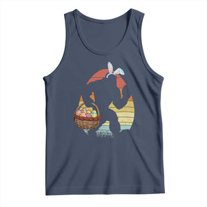 Bigfoot Easter Tank Top Bunny Sasquatch Eggs Retro TS10 Navy Print Your Wear