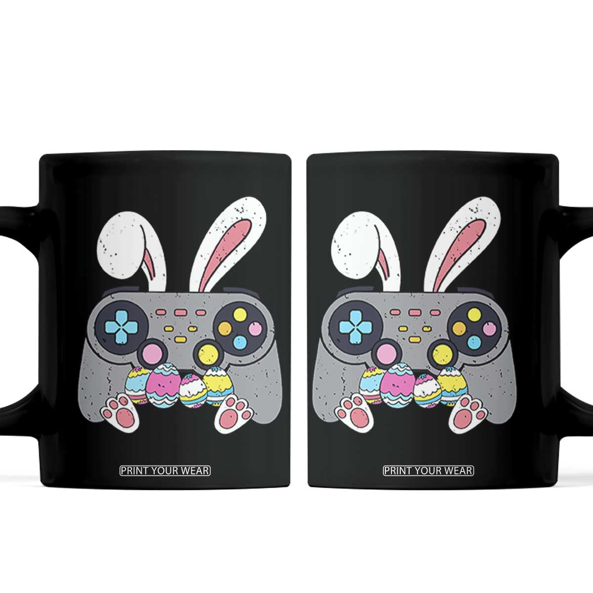 Easter Video Game Coffee Mug Bunny Eggs Gaming Gamer TS10 Black Print Your Wear