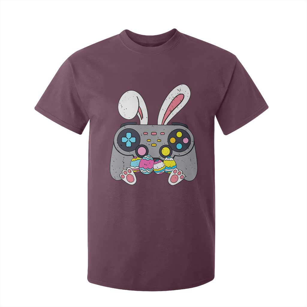 Easter Video Game T Shirt For Kid Bunny Eggs Gaming Gamer TS10 Maroon Print Your Wear