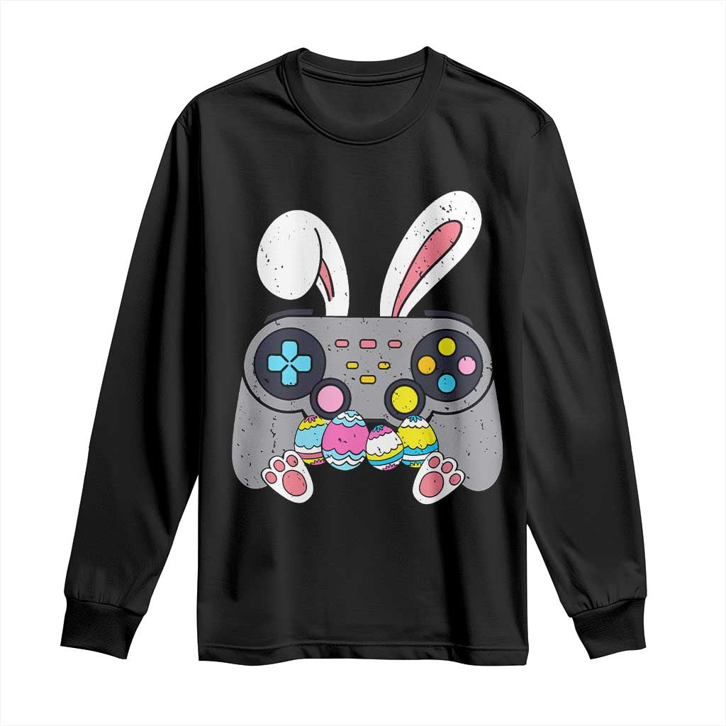 Easter Video Game Long Sleeve Shirt Bunny Eggs Gaming Gamer TS10 Black Print Your Wear