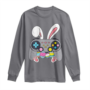 Easter Video Game Long Sleeve Shirt Bunny Eggs Gaming Gamer TS10 Charcoal Print Your Wear