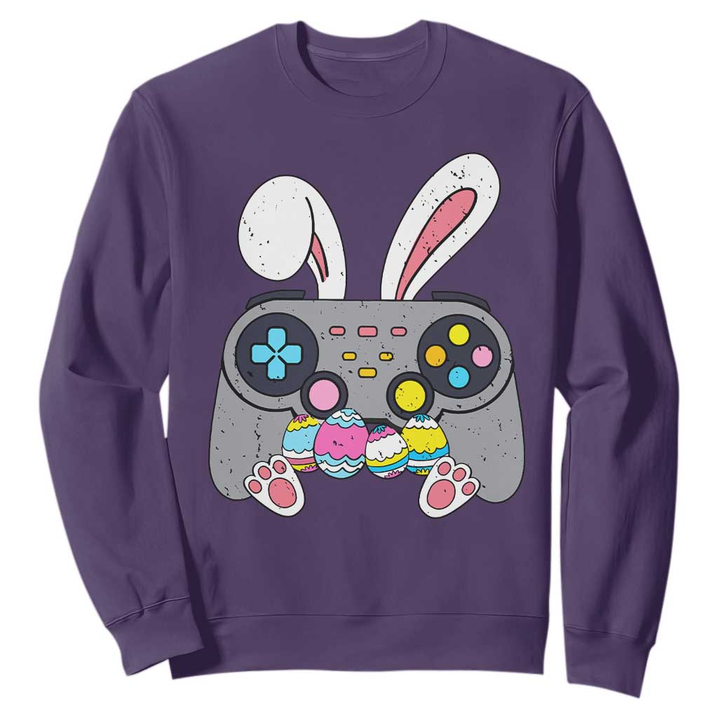 Easter Video Game Sweatshirt Bunny Eggs Gaming Gamer TS10 Purple Print Your Wear
