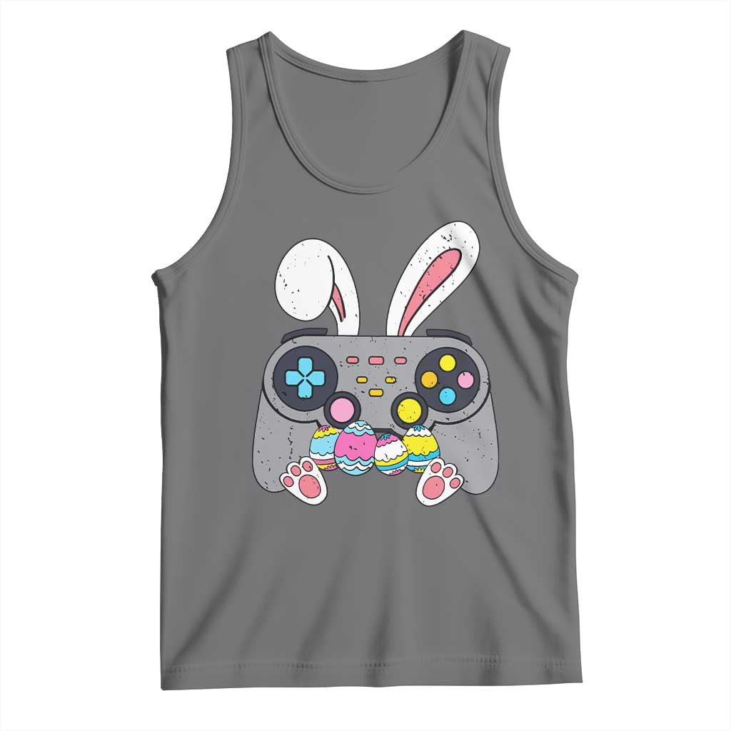 Easter Video Game Tank Top Bunny Eggs Gaming Gamer TS10 Black Heather Print Your Wear
