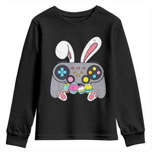 Easter Video Game Youth Sweatshirt Bunny Eggs Gaming Gamer TS10 Black Print Your Wear