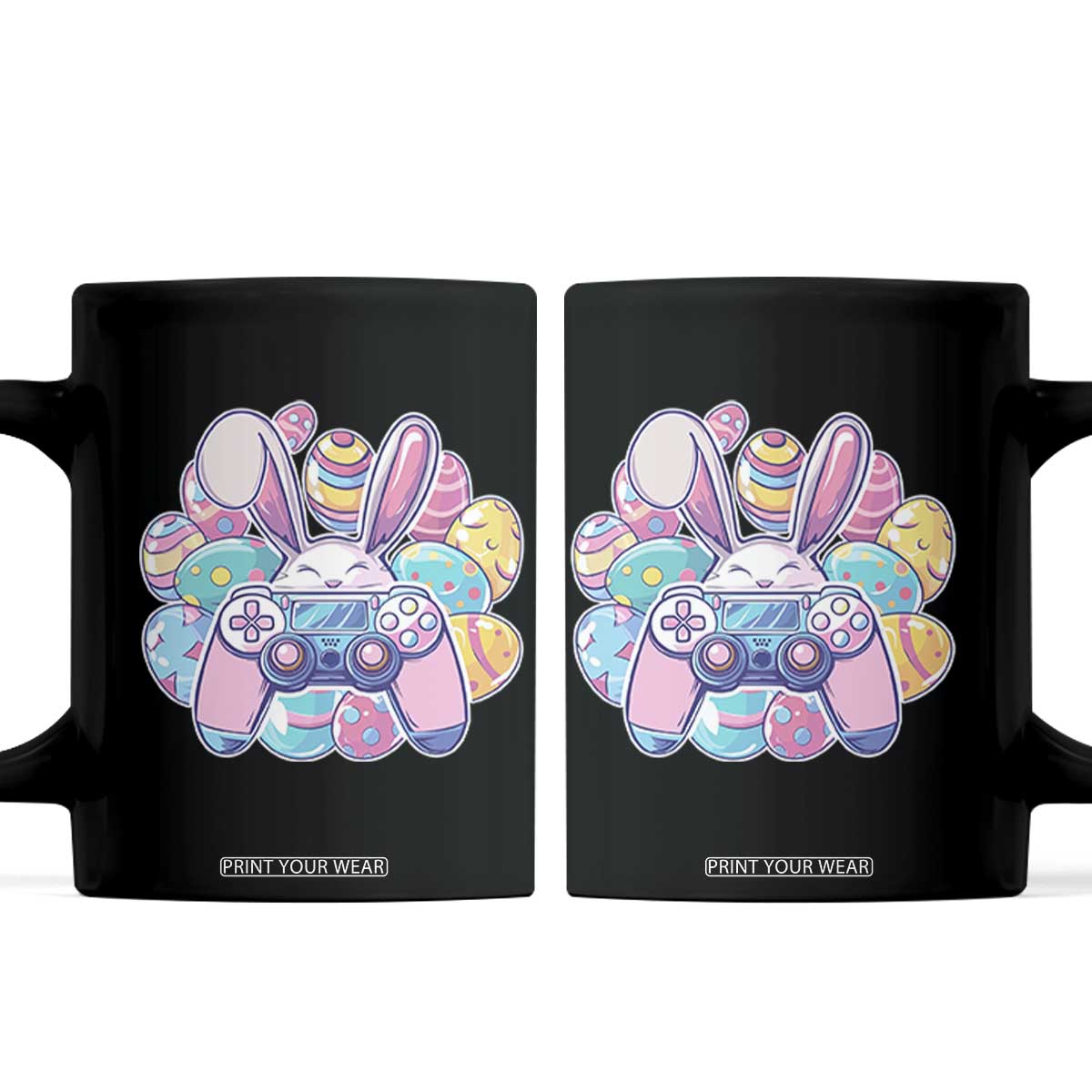Easter Video Game Coffee Mug Cute Bunny Eggs Gaming Gamer TS10 Black Print Your Wear