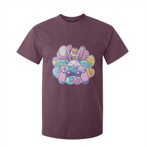 Easter Video Game T Shirt For Kid Cute Bunny Eggs Gaming Gamer TS10 Maroon Print Your Wear