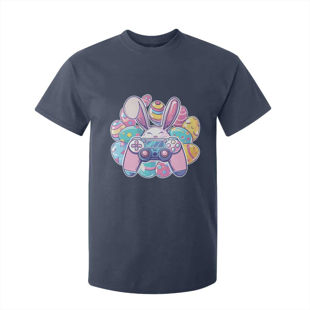 Easter Video Game T Shirt For Kid Cute Bunny Eggs Gaming Gamer TS10 Navy Print Your Wear