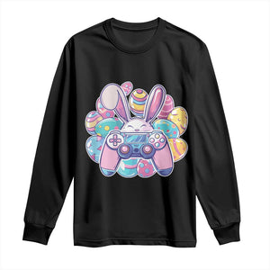 Easter Video Game Long Sleeve Shirt Cute Bunny Eggs Gaming Gamer TS10 Black Print Your Wear