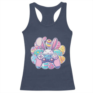 Easter Video Game Racerback Tank Top Cute Bunny Eggs Gaming Gamer TS10 Navy Print Your Wear