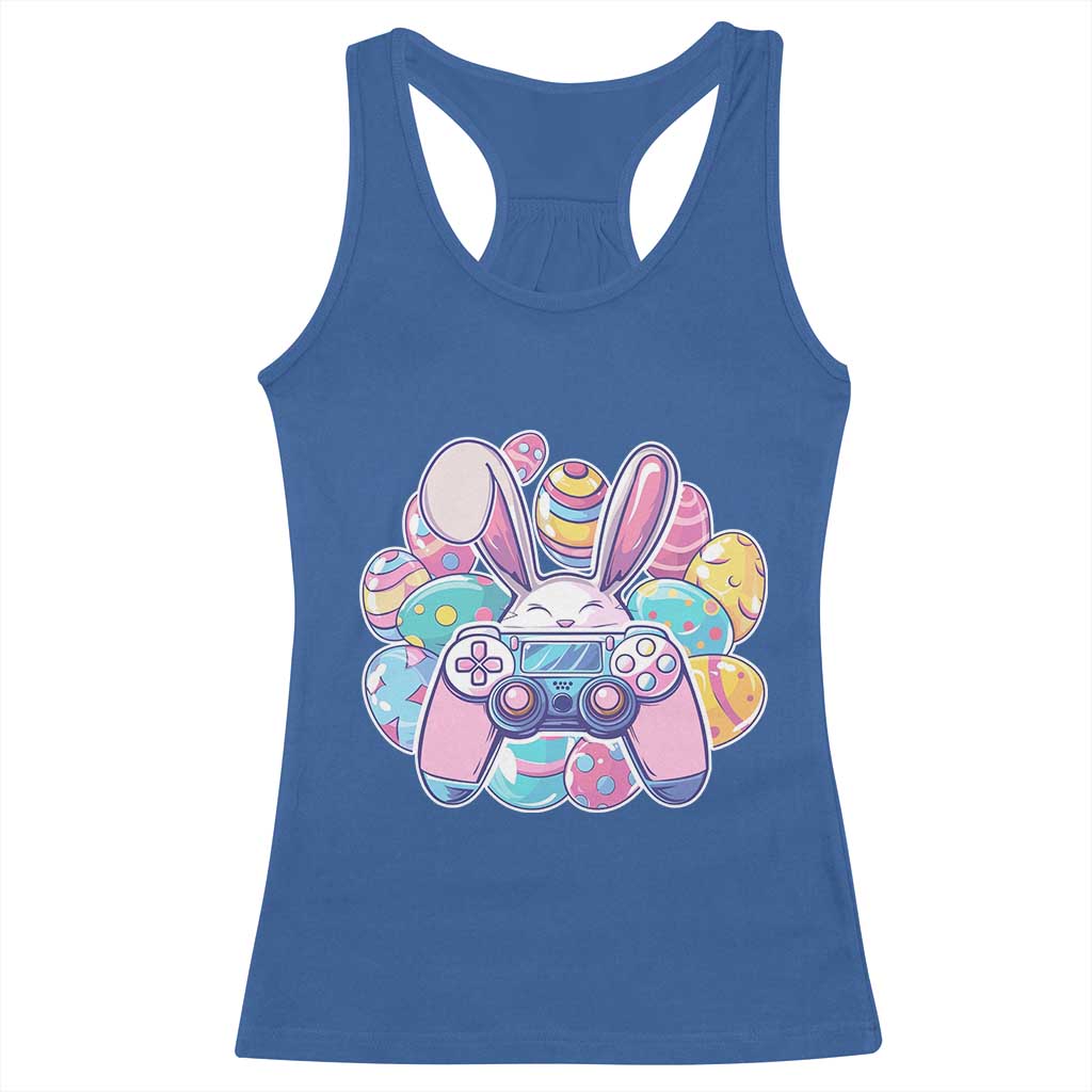 Easter Video Game Racerback Tank Top Cute Bunny Eggs Gaming Gamer TS10 Royal Blue Print Your Wear