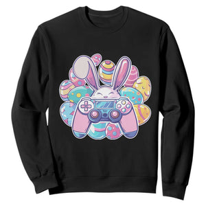 Easter Video Game Sweatshirt Cute Bunny Eggs Gaming Gamer TS10 Black Print Your Wear