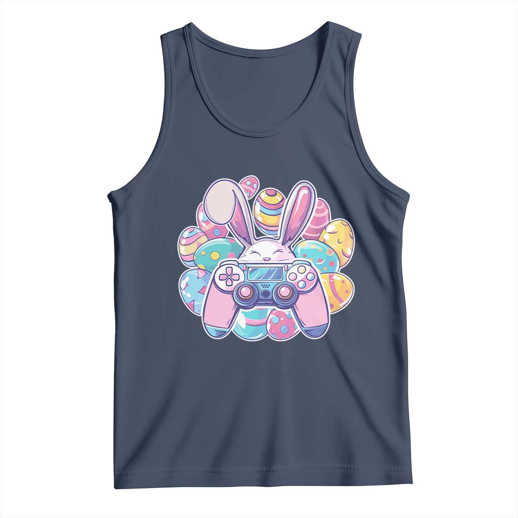 Easter Video Game Tank Top Cute Bunny Eggs Gaming Gamer TS10 Navy Print Your Wear