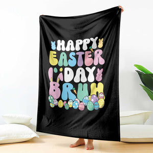 Bruh Easter Throw Blanket Teens Boys Kids Cute Bunny Eggs TS10 Print Your Wear