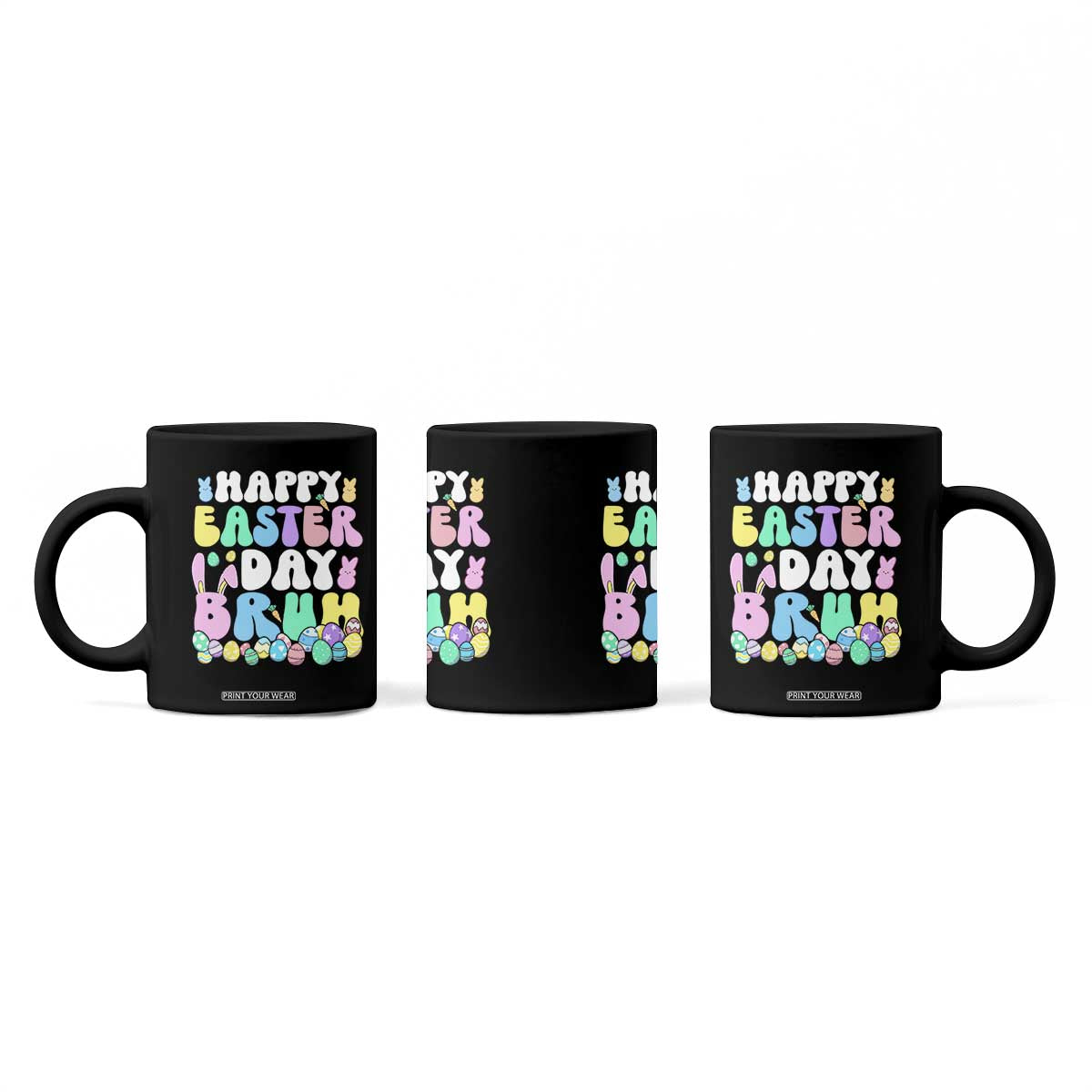 Bruh Easter Coffee Mug Teens Boys Kids Cute Bunny Eggs TS10 Print Your Wear