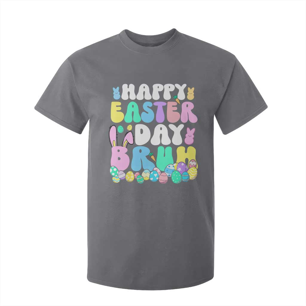 Bruh Easter T Shirt For Kid Teens Boys Kids Cute Bunny Eggs TS10 Charcoal Print Your Wear