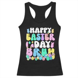 Bruh Easter Racerback Tank Top Teens Boys Kids Cute Bunny Eggs TS10 Black Print Your Wear