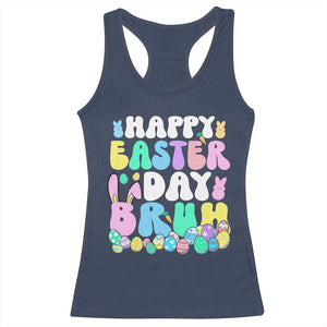 Bruh Easter Racerback Tank Top Teens Boys Kids Cute Bunny Eggs TS10 Navy Print Your Wear