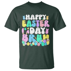 Bruh Easter T Shirt Teens Boys Kids Cute Bunny Eggs TS10 Dark Forest Green Print Your Wear