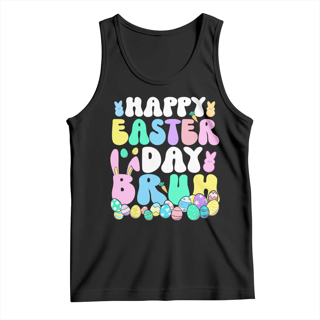 Bruh Easter Tank Top Teens Boys Kids Cute Bunny Eggs TS10 Black Print Your Wear