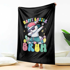 Bruh Easter Throw Blanket Funny Bunny Dab Rabbit Dance TS10 Print Your Wear