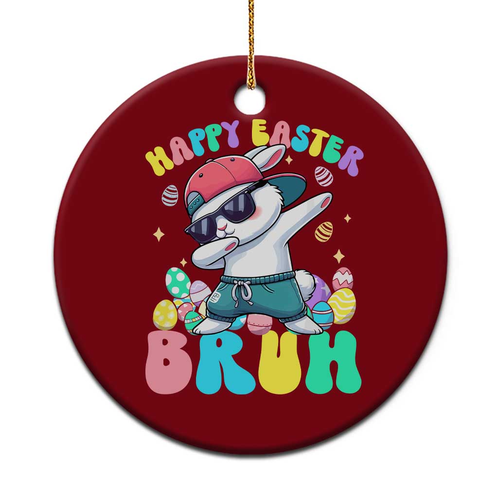 Bruh Easter Ceramic Ornament Funny Bunny Dab Rabbit Dance TS10 1pc Red Print Your Wear