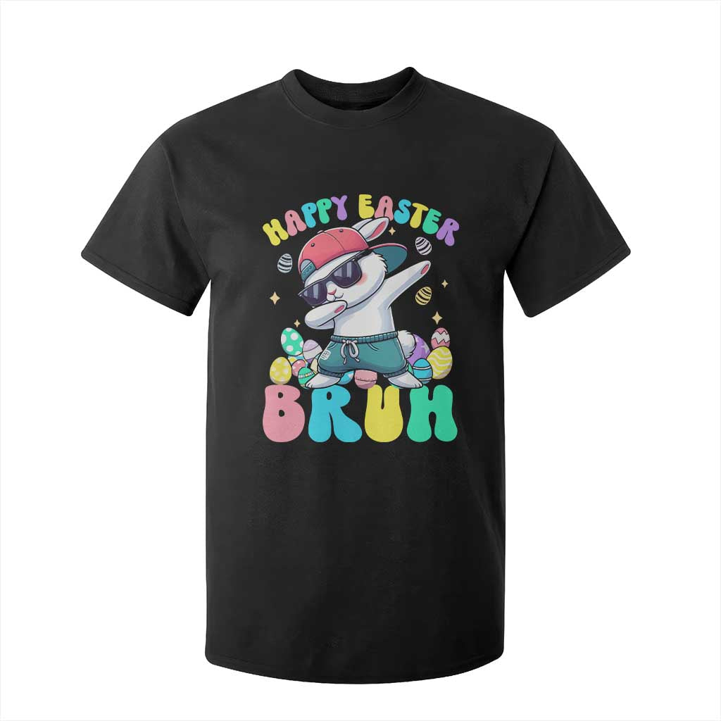 Bruh Easter T Shirt For Kid Funny Bunny Dab Rabbit Dance TS10 Black Print Your Wear