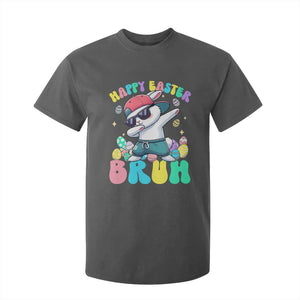 Bruh Easter T Shirt For Kid Funny Bunny Dab Rabbit Dance TS10 Dark Heather Print Your Wear