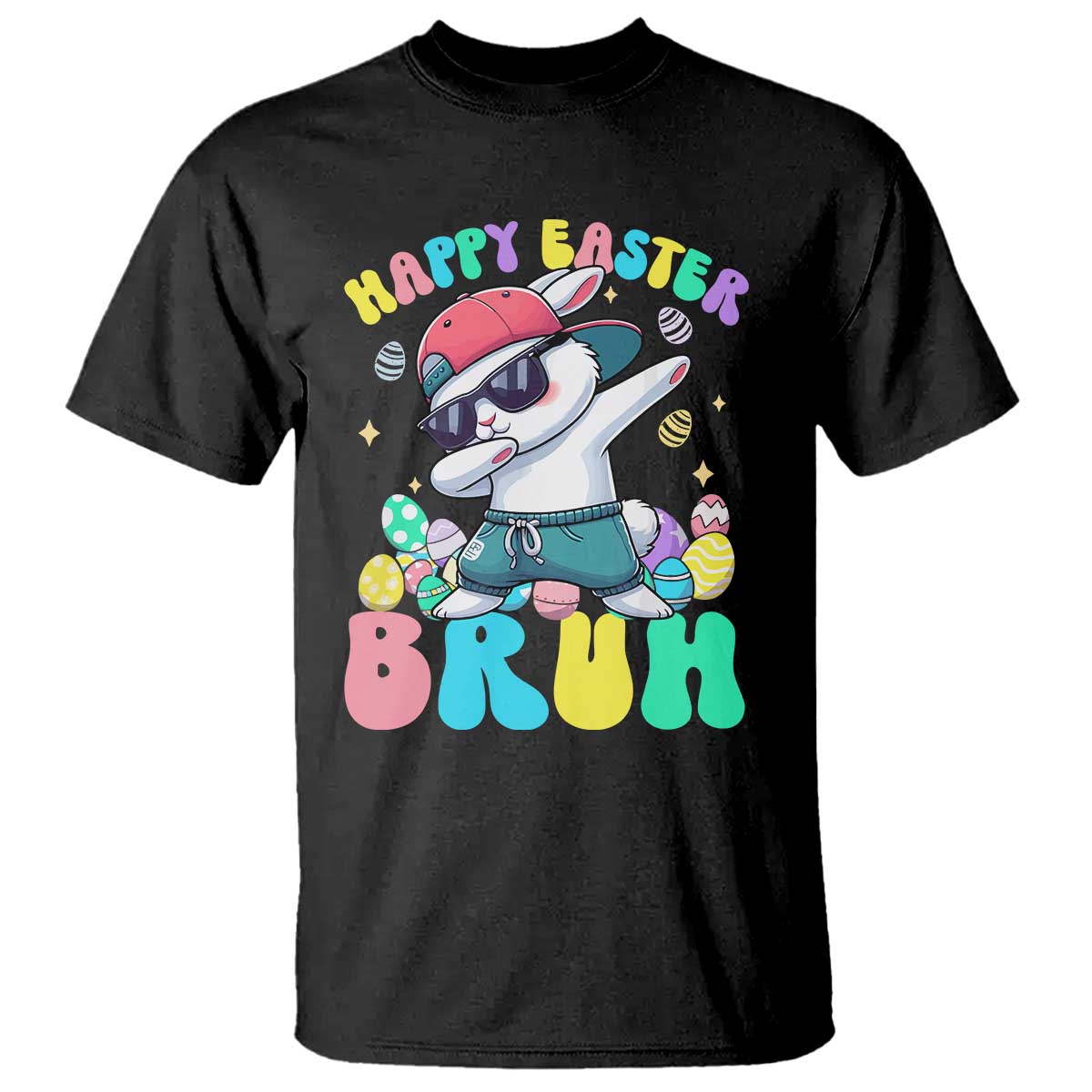 Bruh Easter T Shirt Funny Bunny Dab Rabbit Dance TS10 Black Print Your Wear