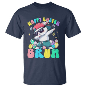Bruh Easter T Shirt Funny Bunny Dab Rabbit Dance TS10 Navy Print Your Wear