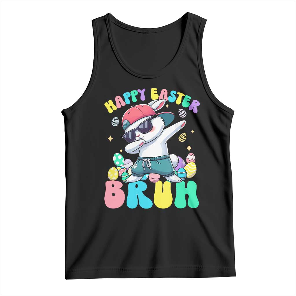 Bruh Easter Tank Top Funny Bunny Dab Rabbit Dance TS10 Black Print Your Wear