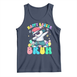 Bruh Easter Tank Top Funny Bunny Dab Rabbit Dance TS10 Navy Print Your Wear