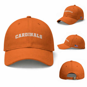 Cardinal Lovers Baseball Cap Retro Varsity College Graphic TS10 Baseball Cap Universal Fit Orange Print Your Wear