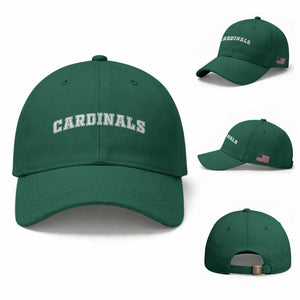 Cardinal Lovers Baseball Cap Retro Varsity College Graphic TS10 Baseball Cap Universal Fit Irish Green Print Your Wear