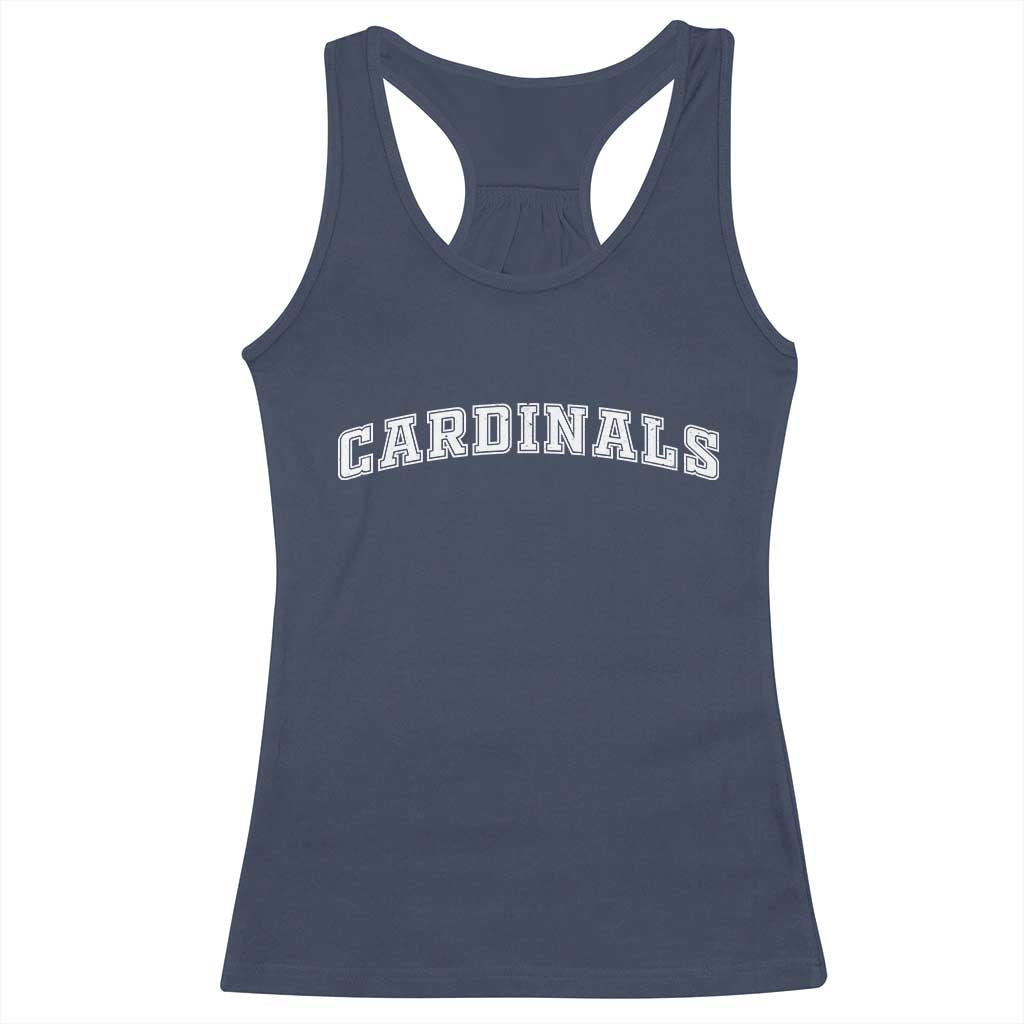 Cardinal Lovers Racerback Tank Top Retro Varsity College Graphic TS10 Navy Print Your Wear