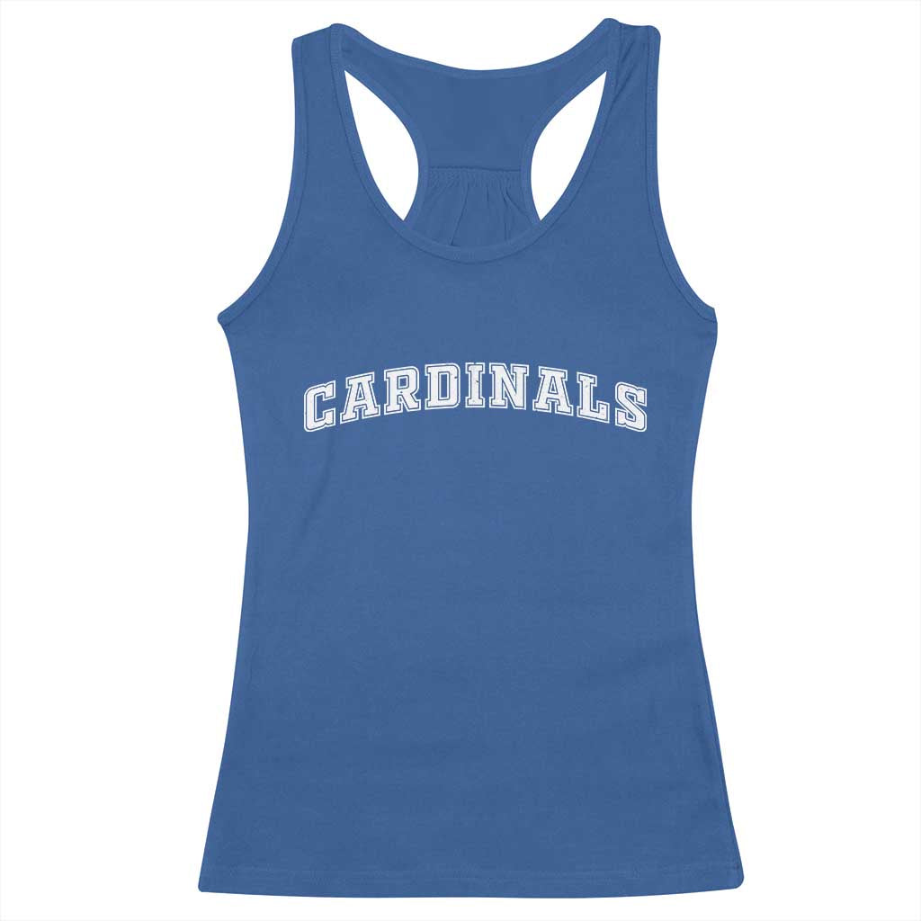 Cardinal Lovers Racerback Tank Top Retro Varsity College Graphic TS10 Royal Blue Print Your Wear