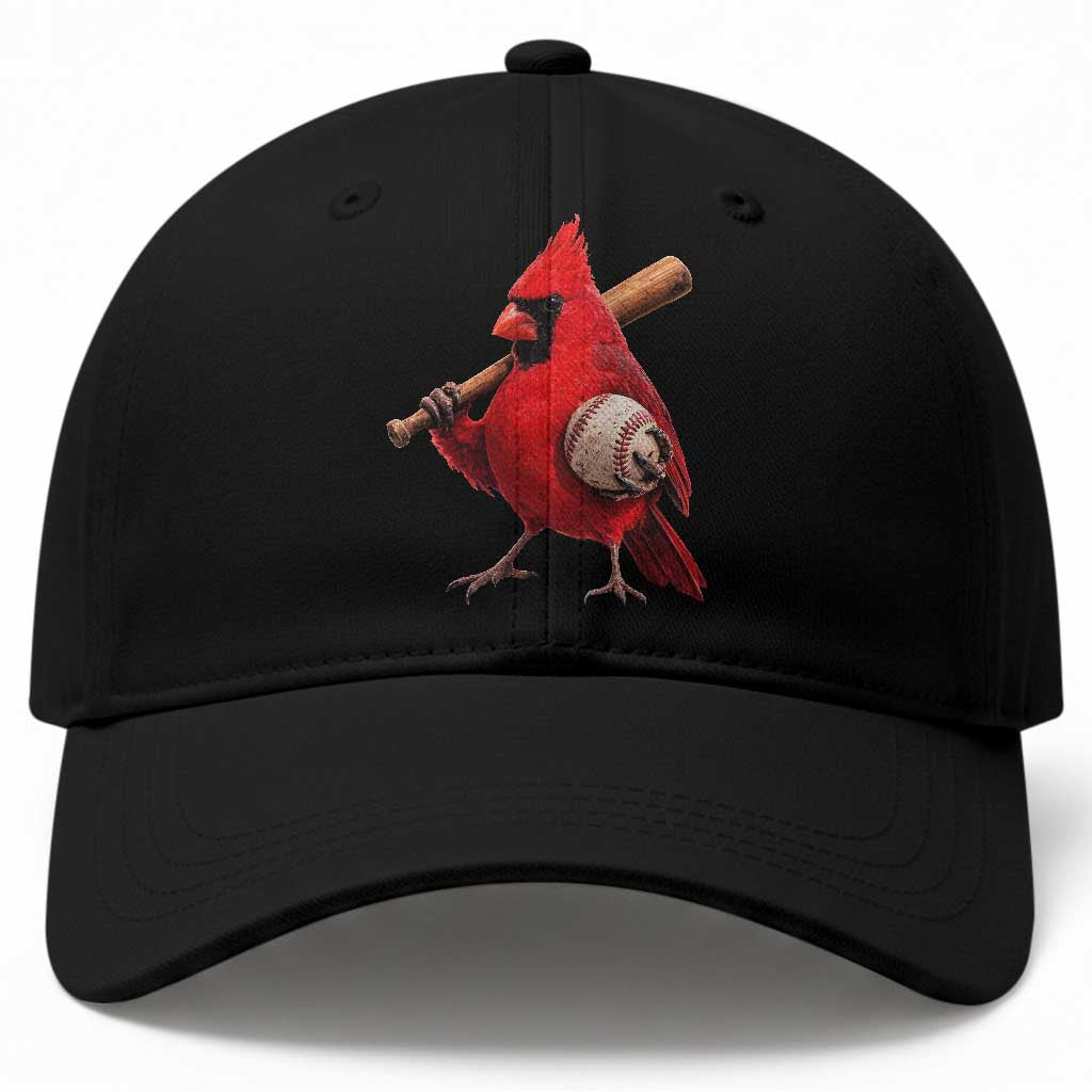 Cardinals Baseball Player Baseball Cap Retro STL Redbird Fan Bird Mascot Baseball TS10 Print Your Wear