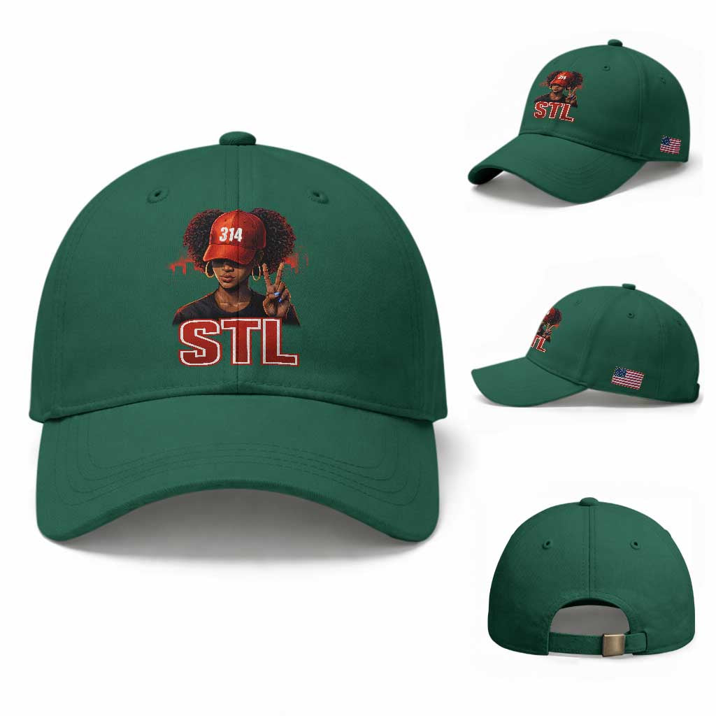 314 STL Baseball Cap Red Hat African American Woman Area Code St Louis City Pride TS10 Baseball Cap Universal Fit Irish Green Print Your Wear