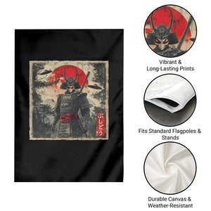 Alien Samurai Garden Flag Vintage Japanese Art UFO Funny Ukiyo-e Warrior TS10 Print Your Wear