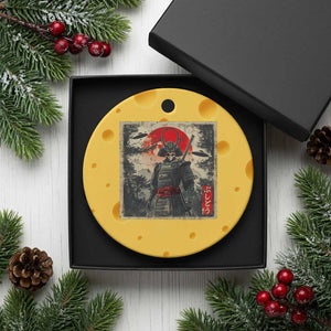 Alien Samurai Ceramic Ornament Vintage Japanese Art UFO Funny Ukiyo-e Warrior TS10 1pc Yellow Cheese Print Your Wear