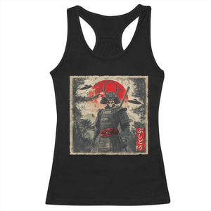 Alien Samurai Racerback Tank Top Vintage Japanese Art UFO Funny Ukiyo-e Warrior TS10 Black Print Your Wear