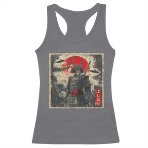 Alien Samurai Racerback Tank Top Vintage Japanese Art UFO Funny Ukiyo-e Warrior TS10 Charcoal Print Your Wear