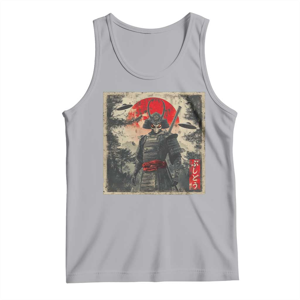 Alien Samurai Tank Top Vintage Japanese Art UFO Funny Ukiyo-e Warrior TS10 Athletic Heather Print Your Wear